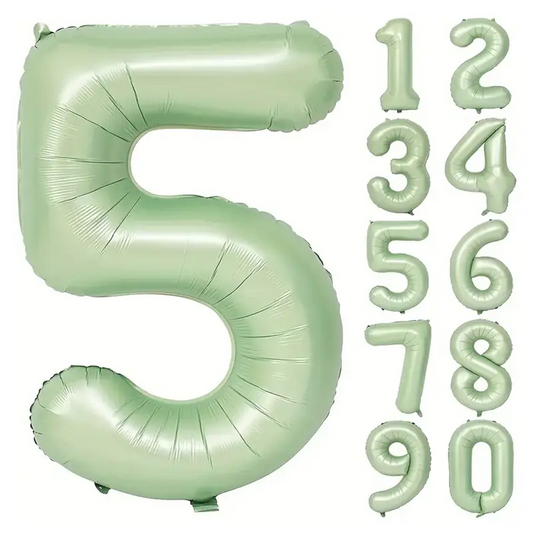34'' 76 cm Yeşil 5 Rakam Folyo Balon