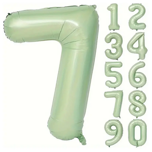 34'' 76 cm Yeşil 7 Rakam Folyo Balon