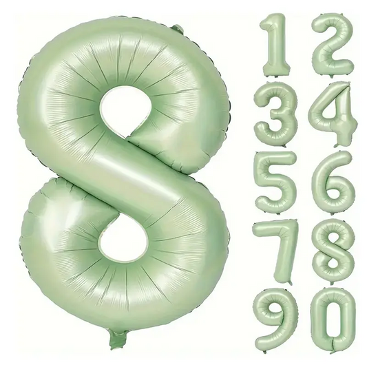 34'' 76 cm Yeşil 8 Rakam Folyo Balon